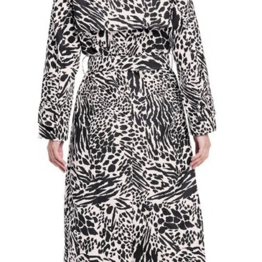 Sergio Hudson x Target Animal Print Strong Shoulder Trench Coat - Picture 9 of 10